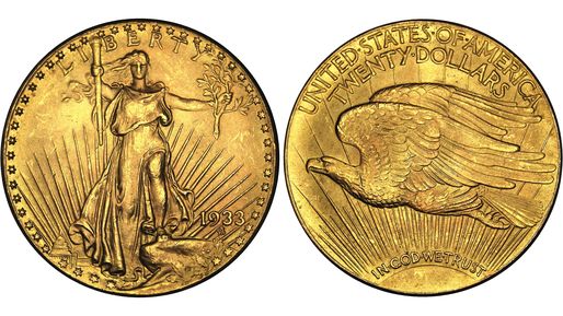 O monedă americană din aur, vândută la licitație pentru suma record de 18,9 milioane de dolari
