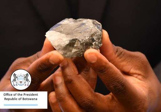 VIDEO Un enorm diamant brut, descoperit în Botswana
