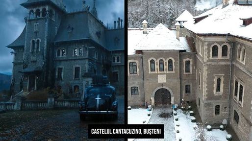 VIDEO Serial Netflix filmat în România. Față în față, cadrele cu locurile în care s-a filmat Wednesday și cum se văd în film Politehnica, Grădina Botanică, castele, Dinamo, Casa Monteoru