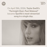 Prima zi de record a lui Taylor Swift pe Spotify cu \