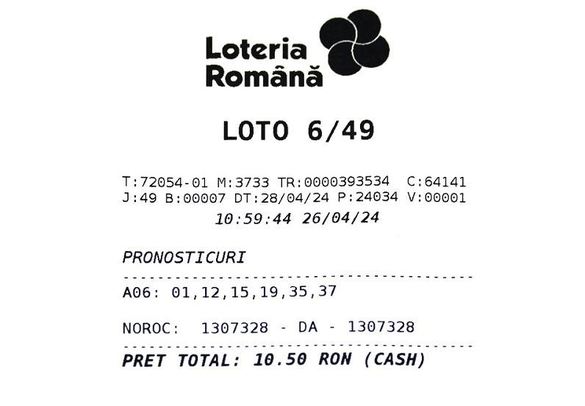 FOTO Un bărbat de 80 ani a câștigat la Loto peste 725.000 de euro cu un bilet de 10 lei