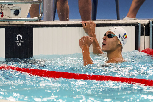 David Popovici - locul 3 și medalie de bronz la 100 metri, într-o cursă cu record mondial