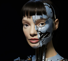 Un portret realizat de un robot artist umanoid, scos la licitație la Londra