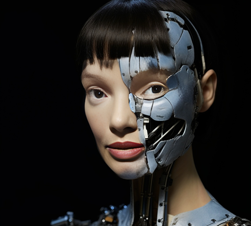 Un portret realizat de un robot artist umanoid, scos la licitație la Londra
