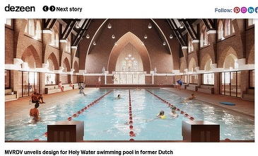 FOTO Biserică transformată în piscină. Se va putea merge pe apă 