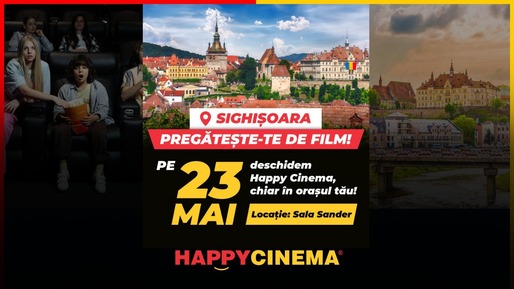 FOTO Lanțul românesc Happy Cinema se extinde și ajunge în Sighișoara