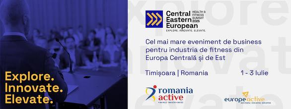 RomaniaActive și EuropeActive aduc la Timișoara CEE Health & Fitness Summit - cel mai important eveniment regional dedicat industriei de fitness și wellness revine pe 3 iulie