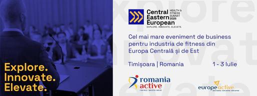 RomaniaActive și EuropeActive aduc la Timișoara CEE Health & Fitness Summit - cel mai important eveniment regional dedicat industriei de fitness și wellness revine pe 3 iulie
