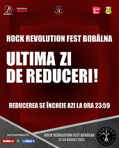 Prinde reducerile la biletele pentru Rock Revolution Fest Bobâlna