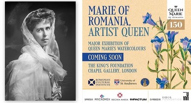 Expoziție de artă unică la Londra: acuarele nemaivăzute în public, expuse la 150 de ani de la nașterea Reginei Maria