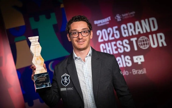Maestrul Internațional american Fabiano Caruana câștigă Finalele GCT 2025 din Sao Paulo. Ediția din 2026 a circuitului fondat de Garry Kasparov revine la București între 12 și 24 mai