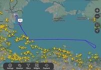 Un avion de business, transformat în vehicul de spionaj, a decolat de la Kogălniceanu pentru un zbor prelungit în Marea Neagră