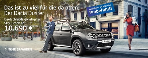 Dacia - creștere substanțială pe piața din Germania, în luna ianuarie