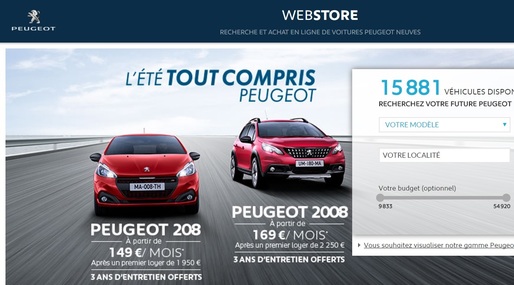 Peugeot și Citroen, primele mărci din Europa care vând mașini online