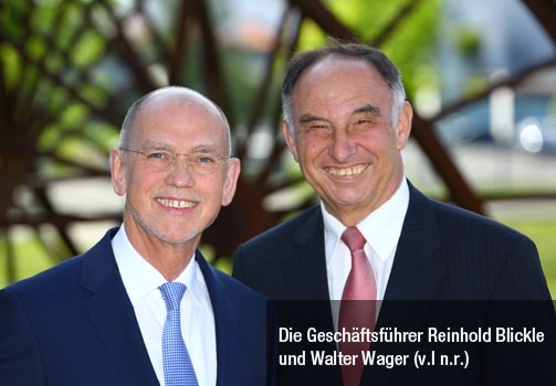 Walter Wager (în dreapta), alături de CEO-ul Reinhold Blickle