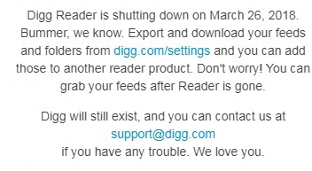 Surpriză: Agregatorul american de știri Digg își închide serviciul Reader, folosit și în România, pe care îl lansase tocmai ca alternativă la decizia similară a Google 