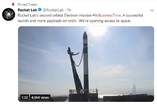 VIDEO Rocket Lab a lansat prima sa rachetă comercială