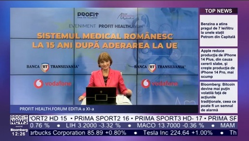 VIDEO Profit Health.forum - România în UE: Cu avantaje, dar a pierdut mulți medici și asistente. Mii de absolvenți și ultimele locuri la medici. Din cei rămași, 80% lucrează în spitale-mamut pe model rusesc, cu dotările de acum 60 ani