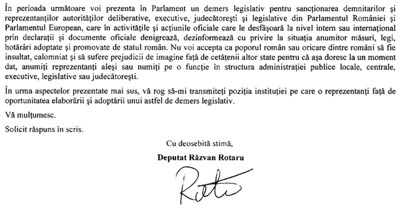 Un deputat PSD vrea sancționarea prin lege a demnitarilor, europarlamentarilor sau magistraților care ”denigrează” sau ”dezinformează” despre legile și măsurile adoptate de statul român 