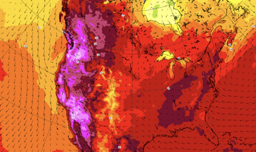 Vestul Americii de Nord înregistrează temperaturi fără precedent - 46,1°C la Portland în SUA și 47,9°C la Lytton, în Canada
