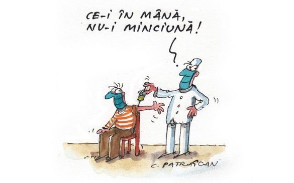 FOTO Caricatură pentru promovarea vaccinării, postată de Comisia Europeană în România 