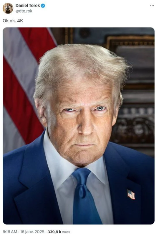 FOTO Donald Trump își reproduce ”mug shot”-ul cu câteva zile înainte de învestitură