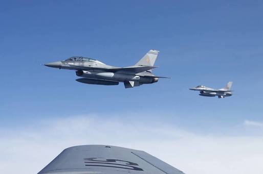 Avertisment către populație - Forțele Aeriene Române vor efectua zboruri supersonice și la altitudini joase cu avioane F-16, pe întreg teritoriul țării