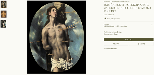 ULTIMA ORĂ Tabloul de El Greco, fost în Colecția Regală și revendicat inclusiv de Paul de România, va fi oprit de la vânzare de Christie's New York până ce procesul deschis de Guvernul României va fi încheiat