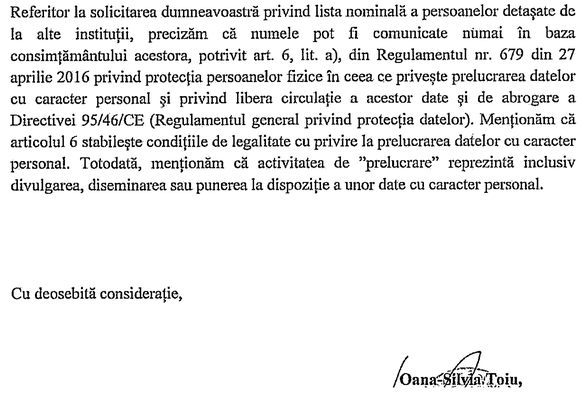 Ministrul de Externe confirmă Profit.ro, dar, invocând GDPR, refuză să indice în Parlament numele angajaților din primării numiți fără concurs ca diplomați, deși numele și funcțiile lor sunt publice pe pagina misiunilor MAE