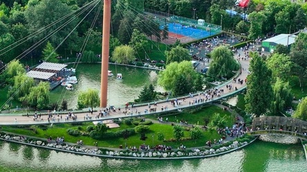FOTO „Depunerile de excremente de păsări“ au afectat podul hobanat din Parcul Drumul Taberei. Reparații de peste 700.000 de euro