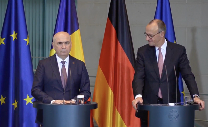 VIDEO ULTIMA ORĂ Bolojan vrea pact în România pentru moneda euro. Bolojan propune, de lângă cancelarul Germaniei, un pact al forțelor politice în vederea adoptării monedei euro 