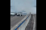 Jaf filmat în direct - Vehicul blindat, atacat pe autostradă în Italia VIDEO