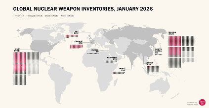 Statele Unite și Rusia dețin peste 80% dintre stocurile mondiale de armament nuclear, dar China își dezvoltă arsenalul nuclear mai rapid decât orice altă țară