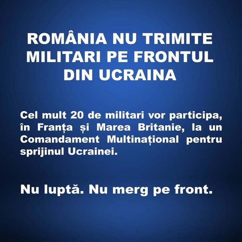 Președinția reacționează la FAKE NEWS: România nu trimite militari pe frontul din Ucraina!