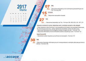 Calendarul fiscal al lunii martie. Firmele pot trage linie