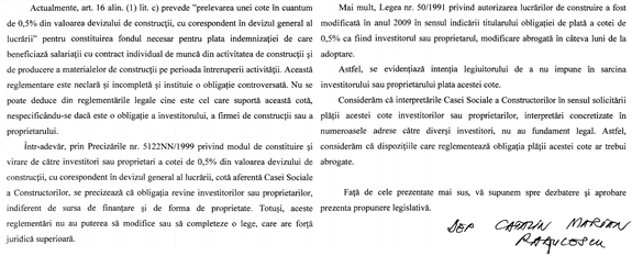 Investitorii imobiliari pot scăpa de o taxă socială. Modificarea - promovată de un parlamentar rămas cu denumirea 