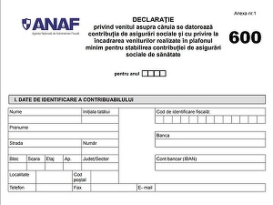 Declarația 600 - Ce se întâmplă cu asigurarea de sănătate dacă nu este depus formularul
