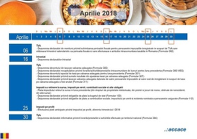 Calendarul fiscal al lunii aprilie - liniște din punct de vedere fiscal, firmele au obligații recurente