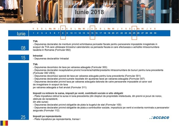 Calendarul fiscal al lunii iunie - o lună mai liniștită, în care au termene declarațiile cele mai frecvente