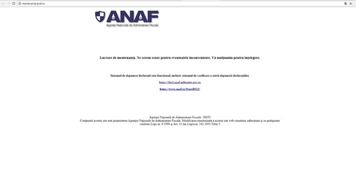 Site-ul ANAF și SPV au probleme de funcționare cu câteva zile înaintea termenului limită pentru depunerea Declarației Unice