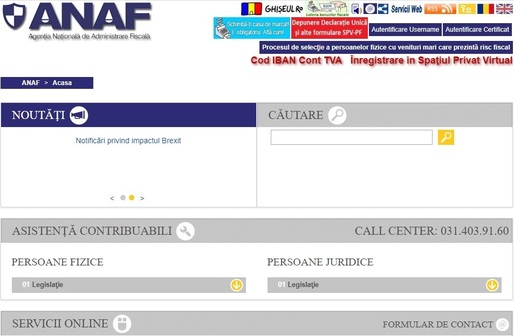 Finanțele lucrează la un site nou pentru ANAF. Cîțu despre site-ul actual: E urât și nu găsești nimic pe el