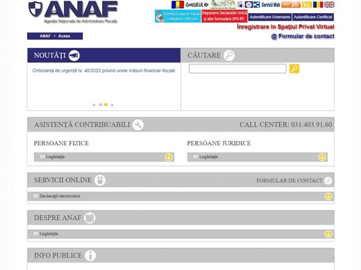 ANAF va avea site nou cu fonduri europene