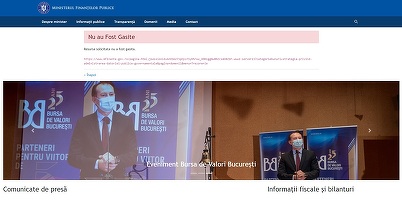 FOTO Ministerul Finanțelor își schimbă site-ul