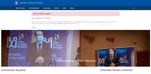 FOTO Ministerul Finanțelor își schimbă site-ul