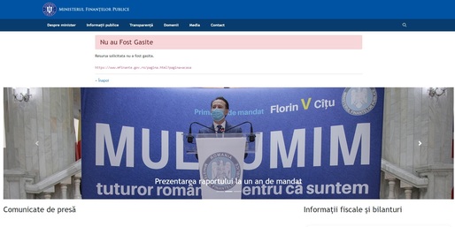 FOTO Ministerul Finanțelor își schimbă site-ul