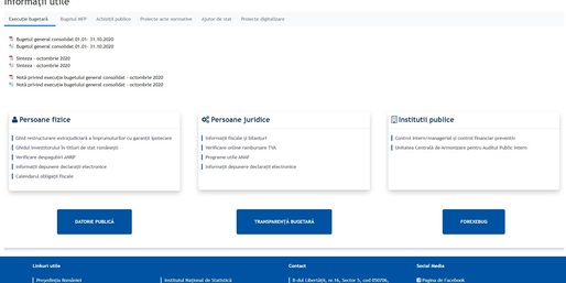 FOTO Ministerul Finanțelor își schimbă site-ul