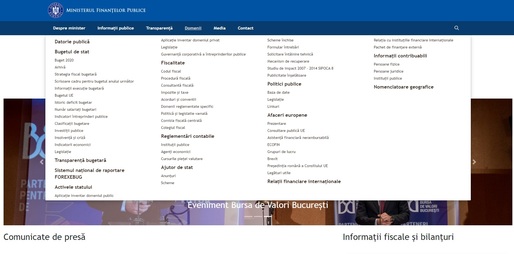 FOTO Ministerul Finanțelor își schimbă site-ul