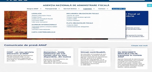 FOTO "Revoluție" ANAF - schimbă site-ul și introduce aplicația pentru mobil. Apar formulare fiscale web, SPV va avea și funcții noi, gen videoconferință și mesagerie. Noi tipuri de plăți, implementarea dosarului electronic, administrare pe bază de profil