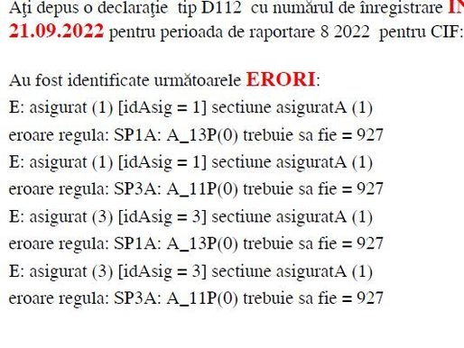 D112, una dintre cele mai importante declarații fiscale, plină de erori înainte de termenul de depunere de 25 septembrie. Afectată în special suprataxarea unor contracte part-time