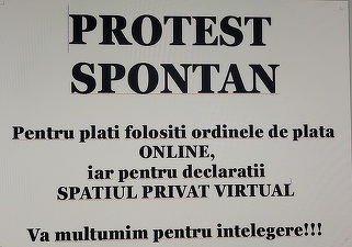 FOTO Protest spontan la ANAF, inclusiv la Trezorerii. Protestul are loc la ANAF după ce Coaliția a refuzat promisiunile făcute de Boloș angajaților